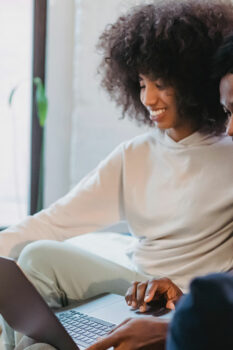 Couple on laptop