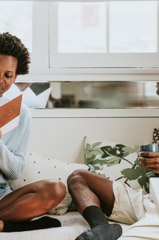 Couple reading