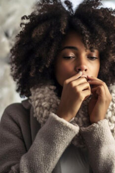 woman looking sad during the holidays