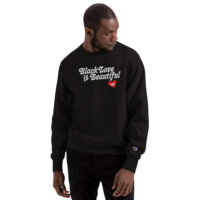 Black Love Is Beautiful Embroidered Champion Sweatshirt - Image 3